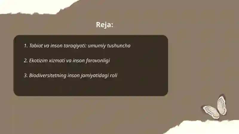 Tabiat va uni inson taraqiyotidagi o‘rni 2