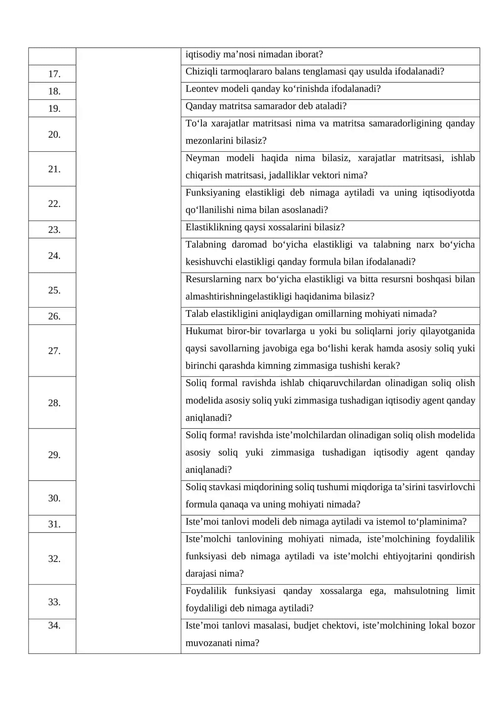 Iqtisodiy matematik modellar 2