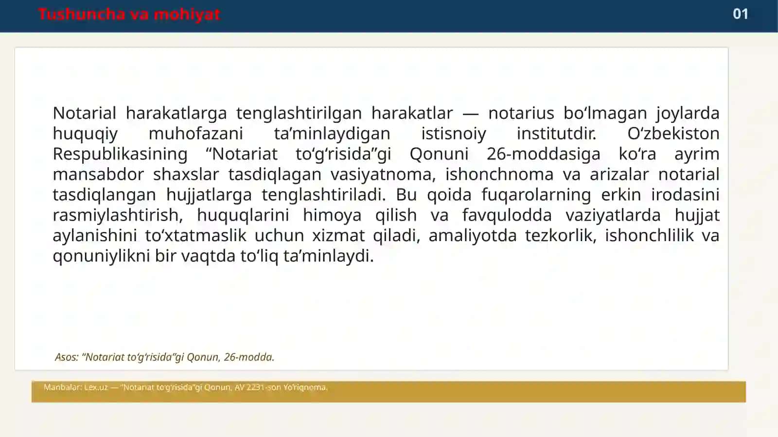 NOTARIAL HARAKATLARGA TENGLASHTIRILGAN HARAKATLAR 2