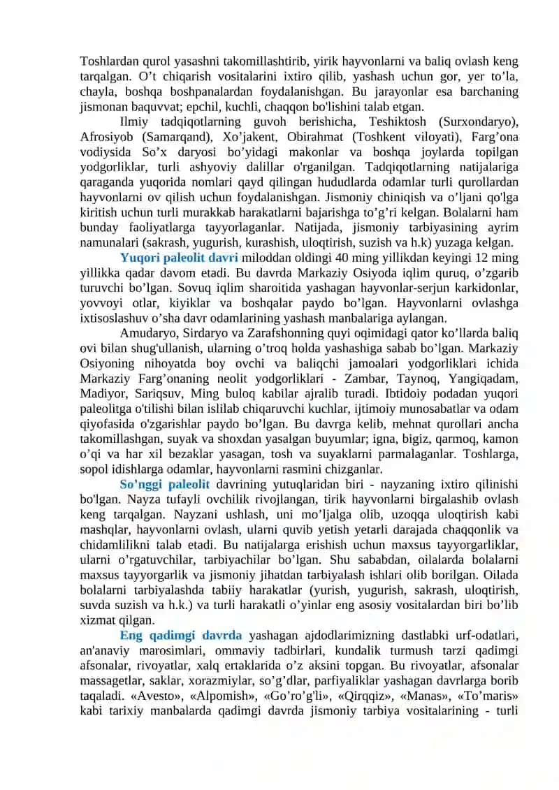 Qadimgi davrda Markaziy Osiyoda jismoniy tarbiya 2