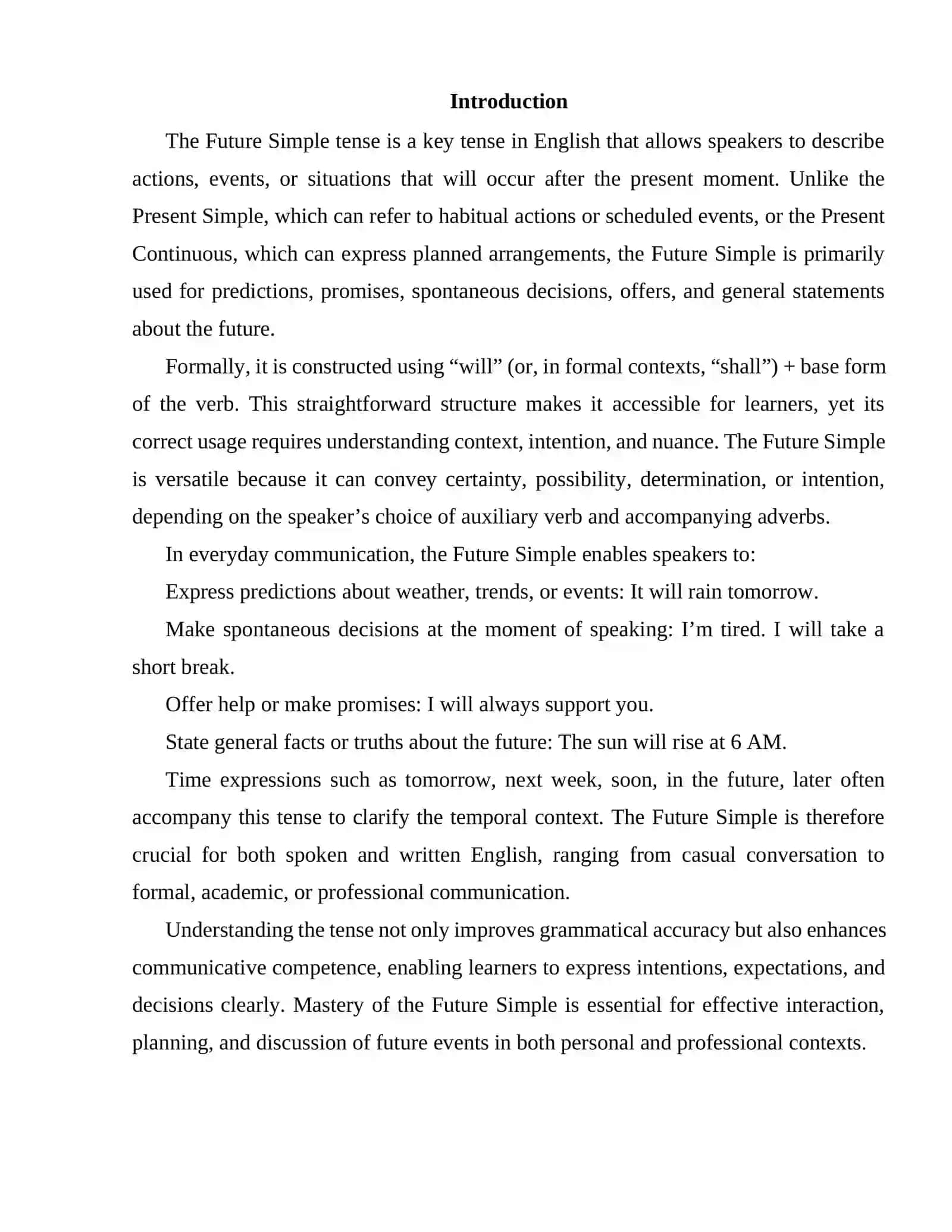 FUTURE SIMPLE TENSE 2