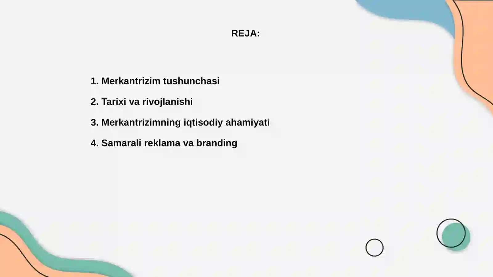 Merkantrizim rivojlantirishi 2