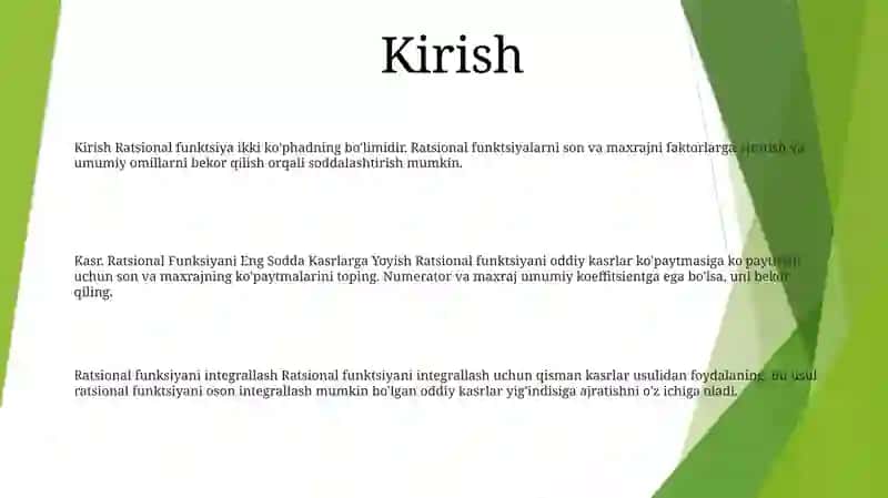 Ratsional Funksiyani Eng Sodda Kasrlarga Yoyish 2