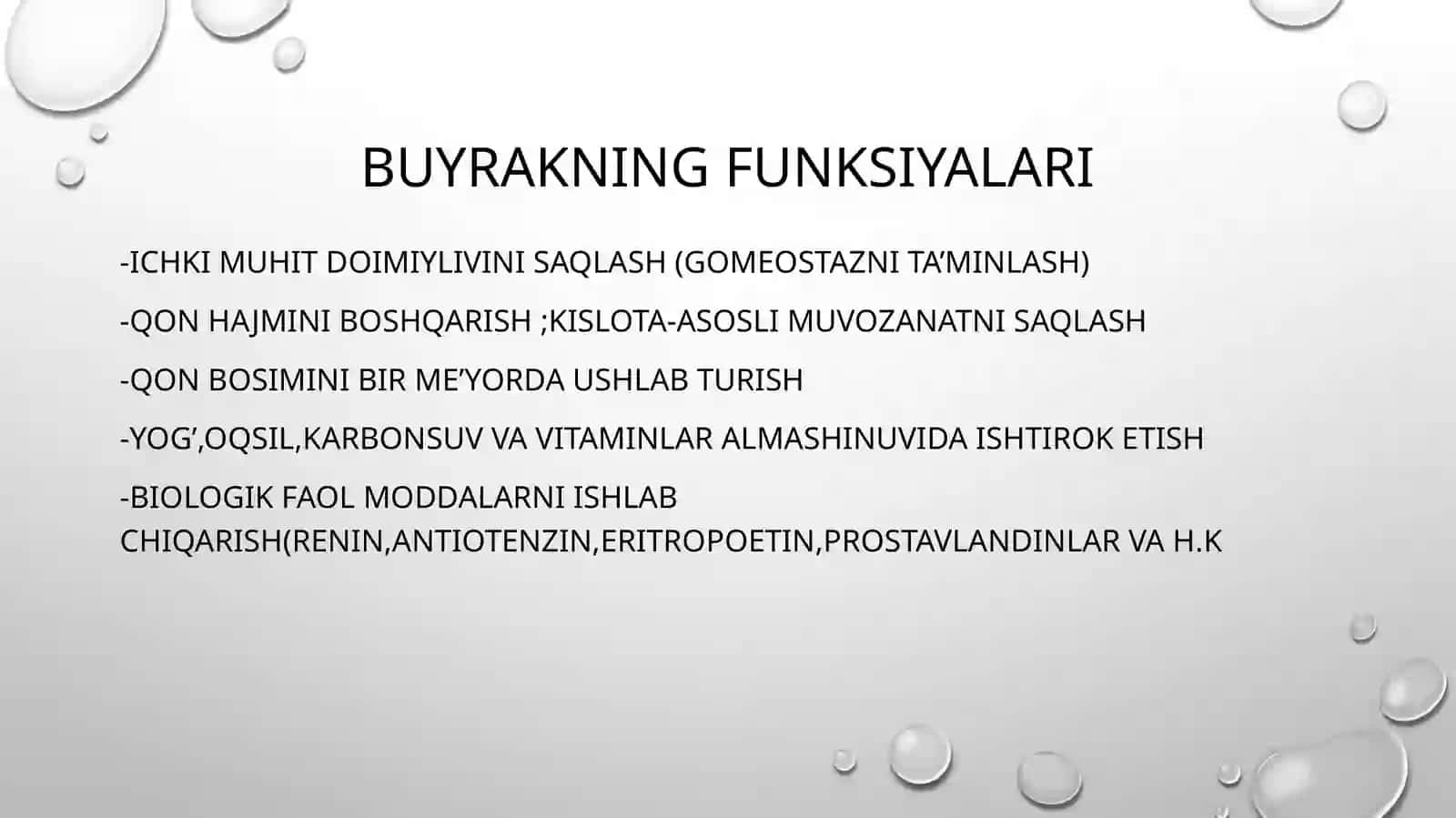 Ayiruv sistemasi ontofilogenezi 2