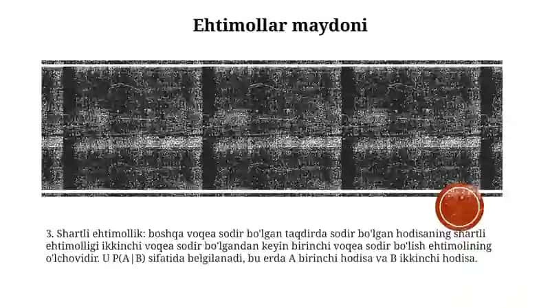 A.N.Kolmogorov Aksiomalaridan Kelib ChiqqanEhtimolningXossalari 2