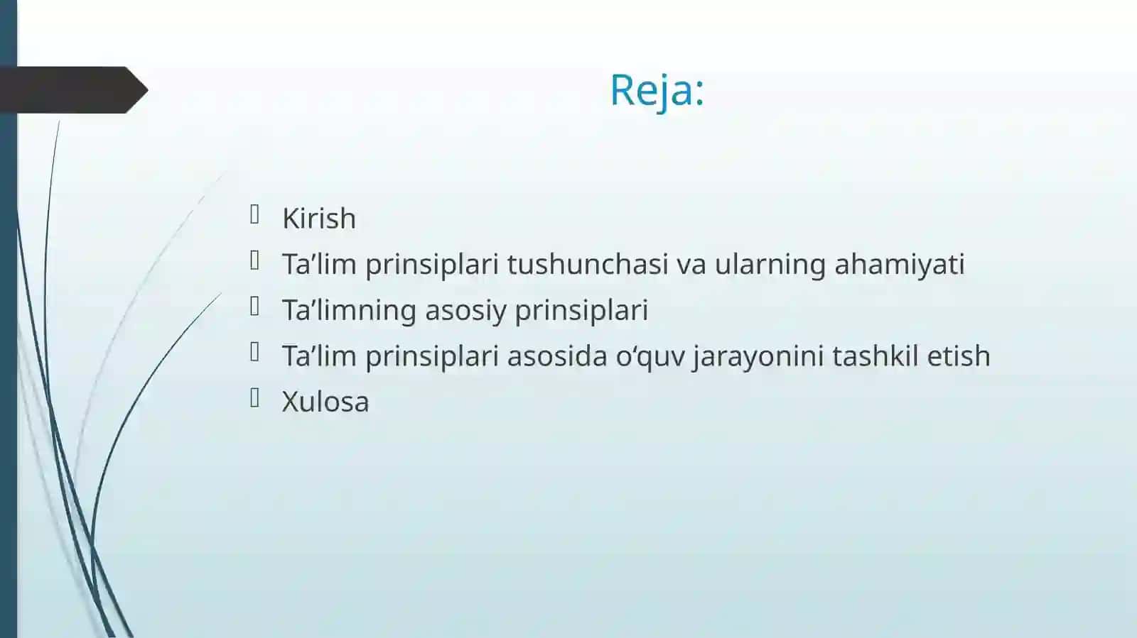 Taʼlimning asosiy prinsiplari 2