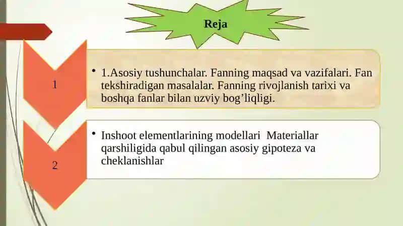 Materiallar qarshiligi faniga kirish 2