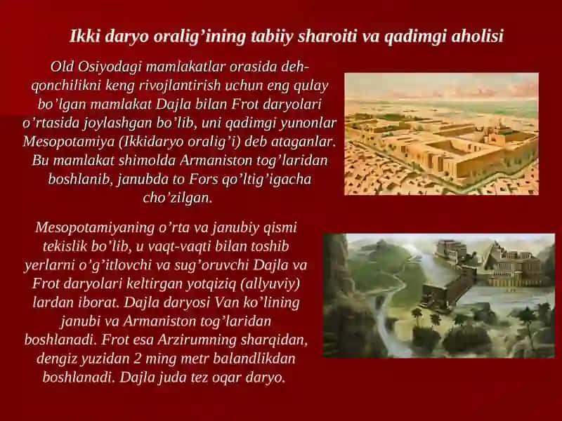 Eng qadimgi Mesopotamiya 2