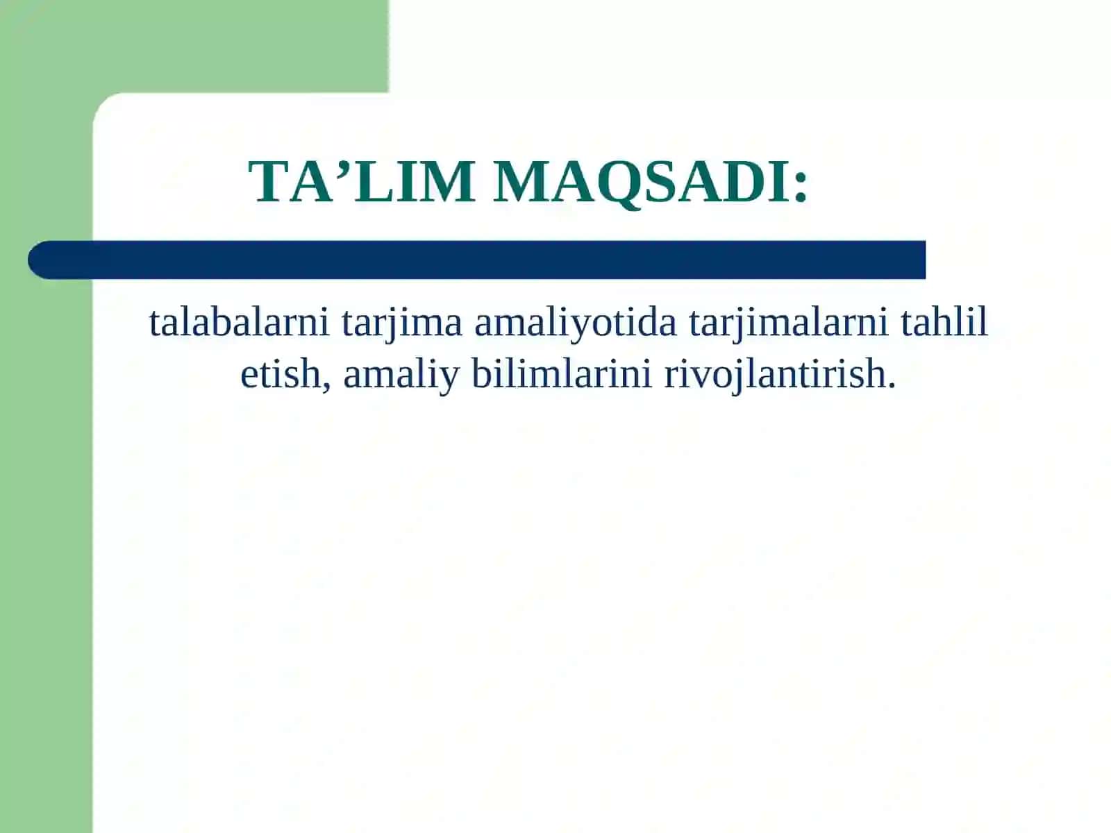 TARJIMA TAHLILLARI 2