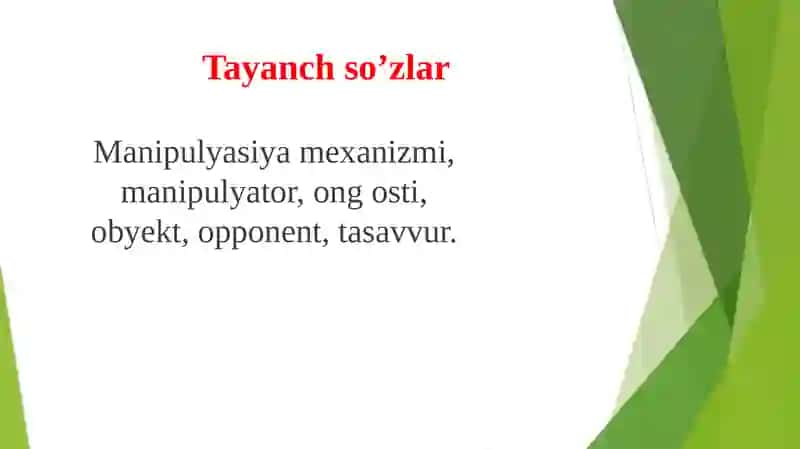 Media manipulyatsiya va propagada turlari va ta'sir mexanizimlari 2