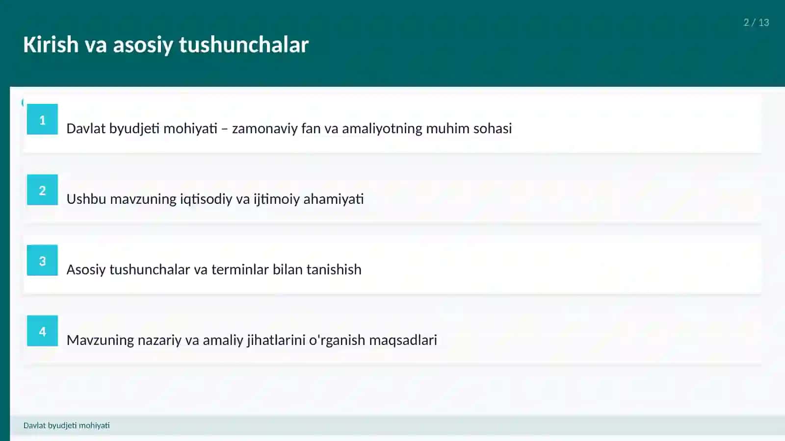 Davlat byudjeti mohiyati 2