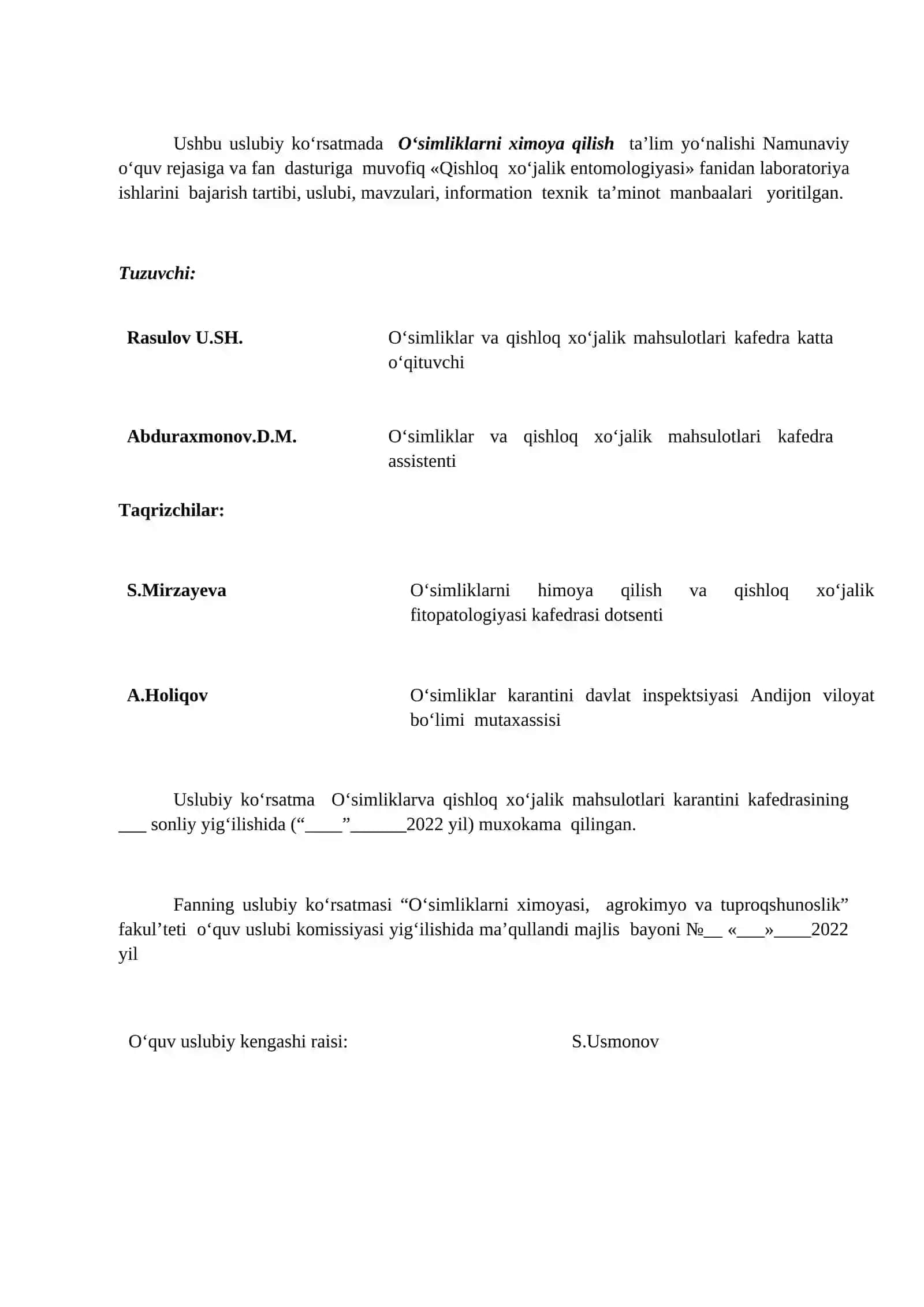 Oʻsimliklarni ximoya qilish 2