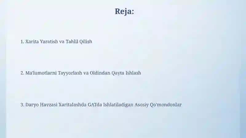 Xarita Yaratish va Tahlil Qilish 2