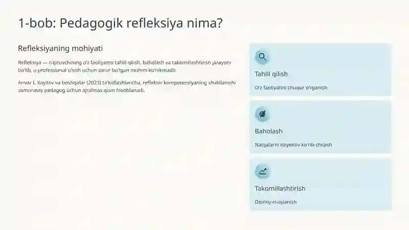 Pedagogik refleksiyaning maqsad va vazifalari 2