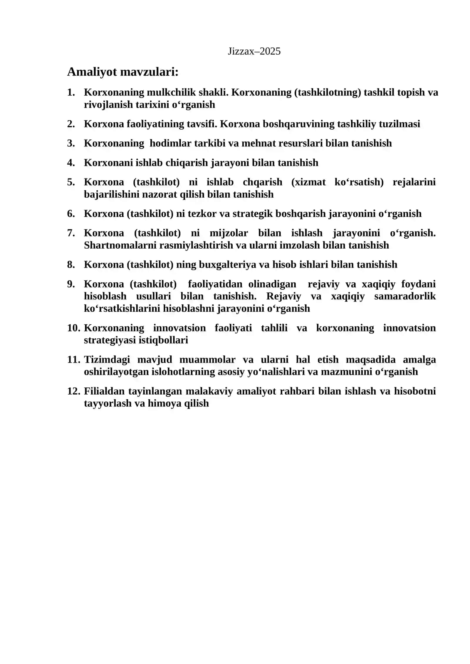 Amaliyot hisoboti. Bank tizimi 2
