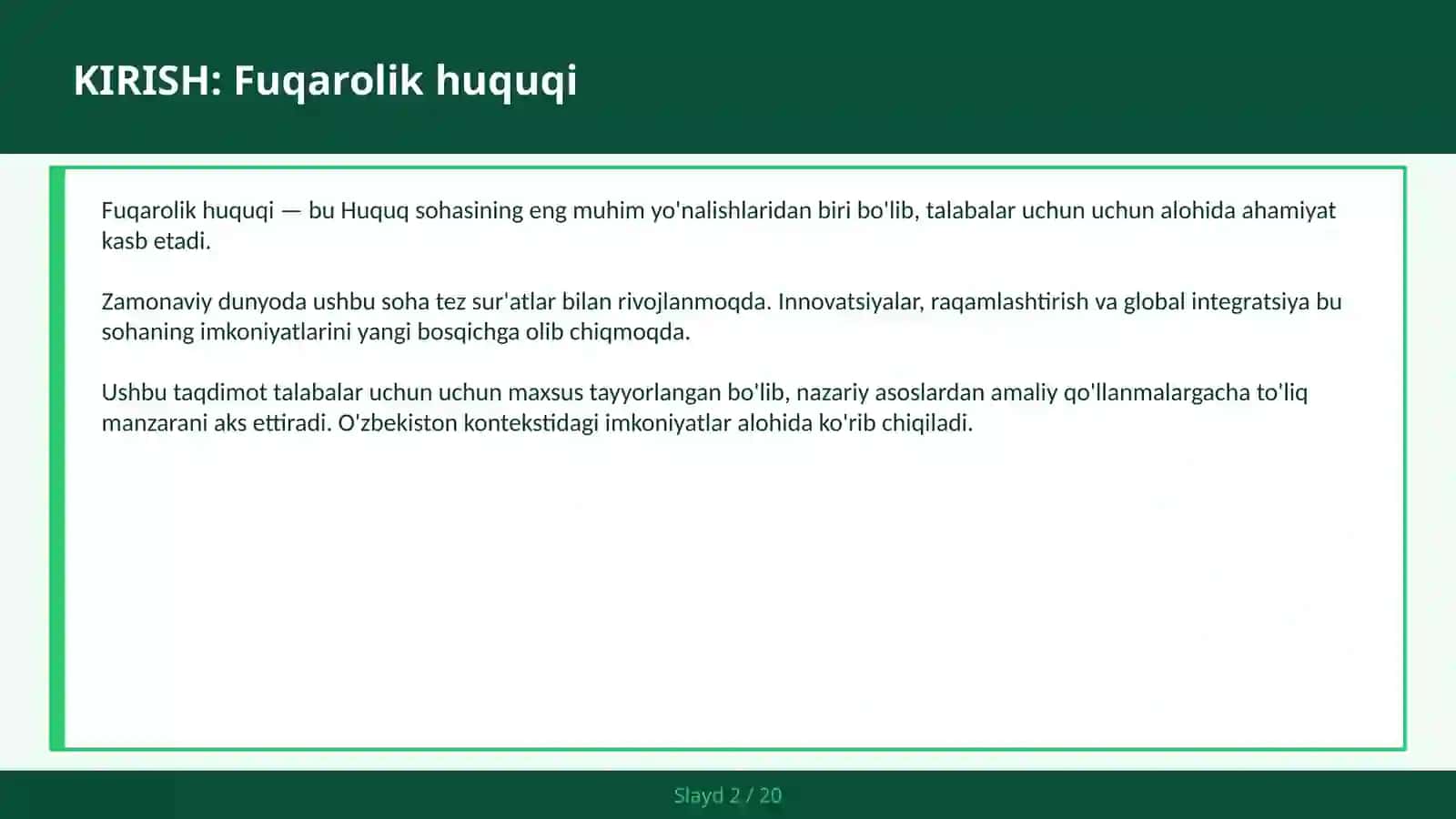 Fuqarolik huquqi 2