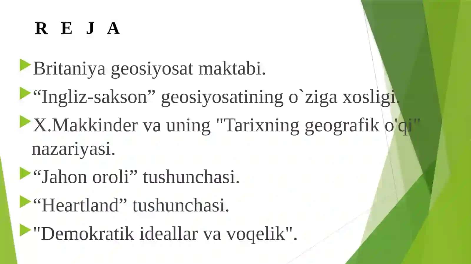Buyuk Britaniya geosiyosati (2 soat ma’ruza) 2