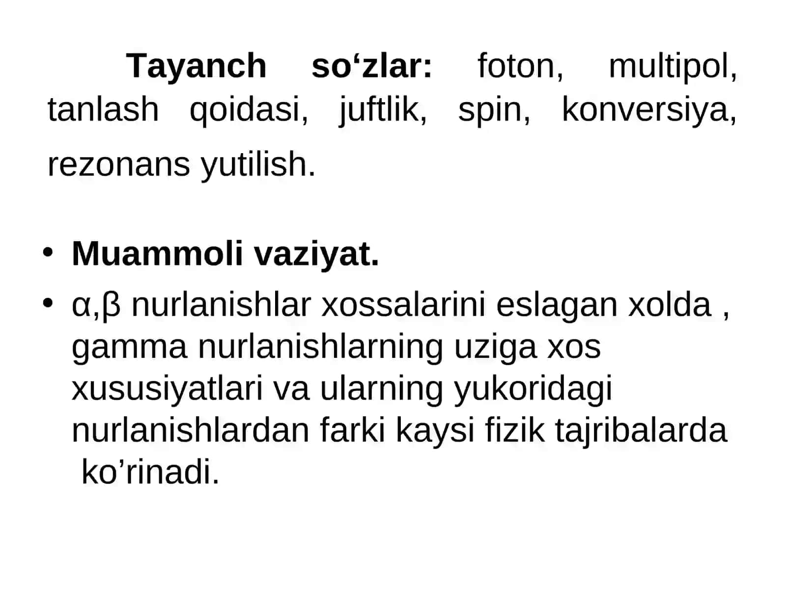 8-MA’RUZA.Yadrolarning gamma nurlanishi 2