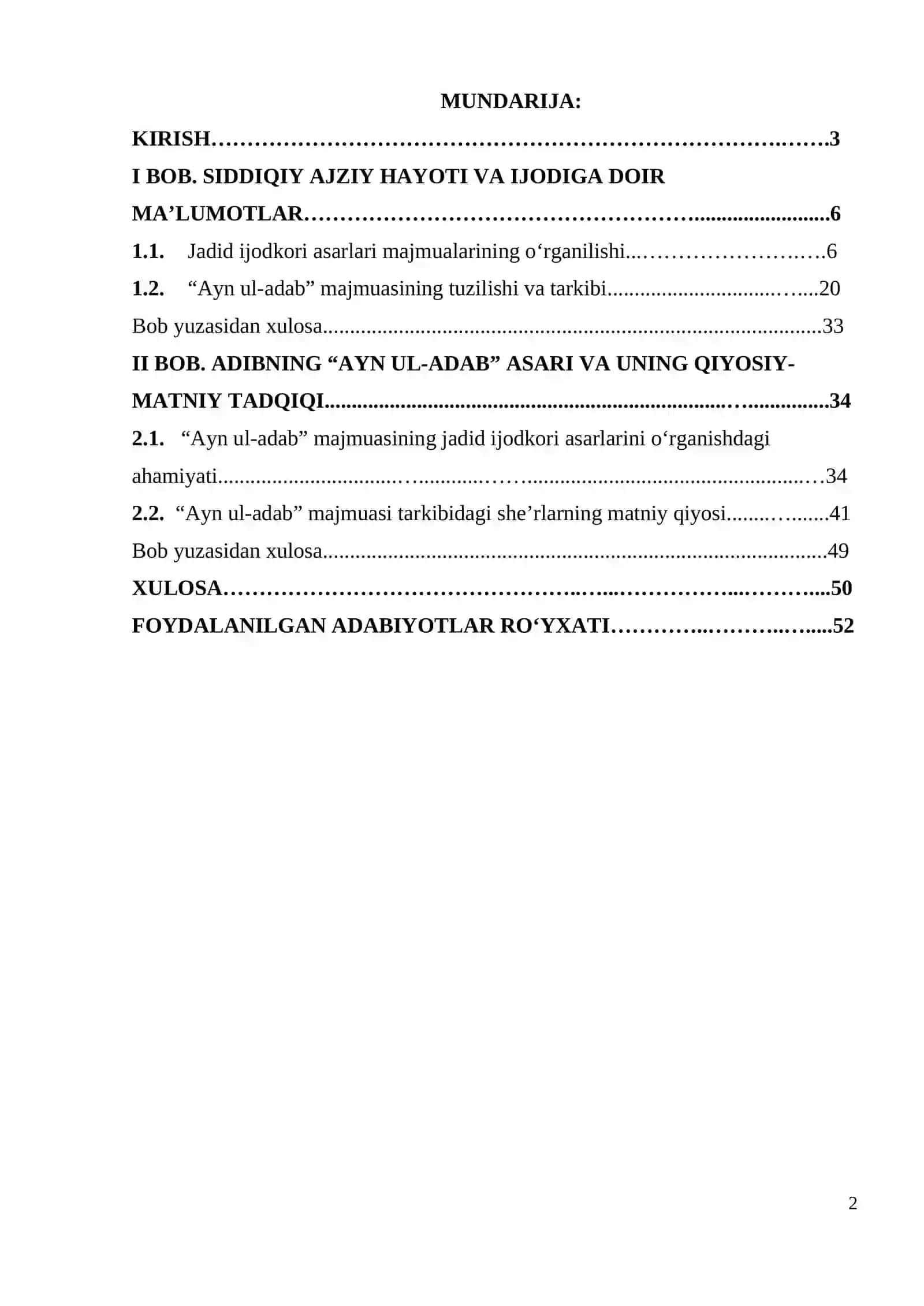 "AYN UL-ADAB” MAJMUASINING MATNIY TADQIQI 2