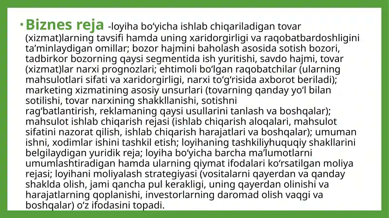 Avtotransportlarni yuvish xizmatini tashkil qilib bir yilda 122,5 mln. so'mga chasoff olish to'g'risida gatavsiyaviy biznes - reja 2