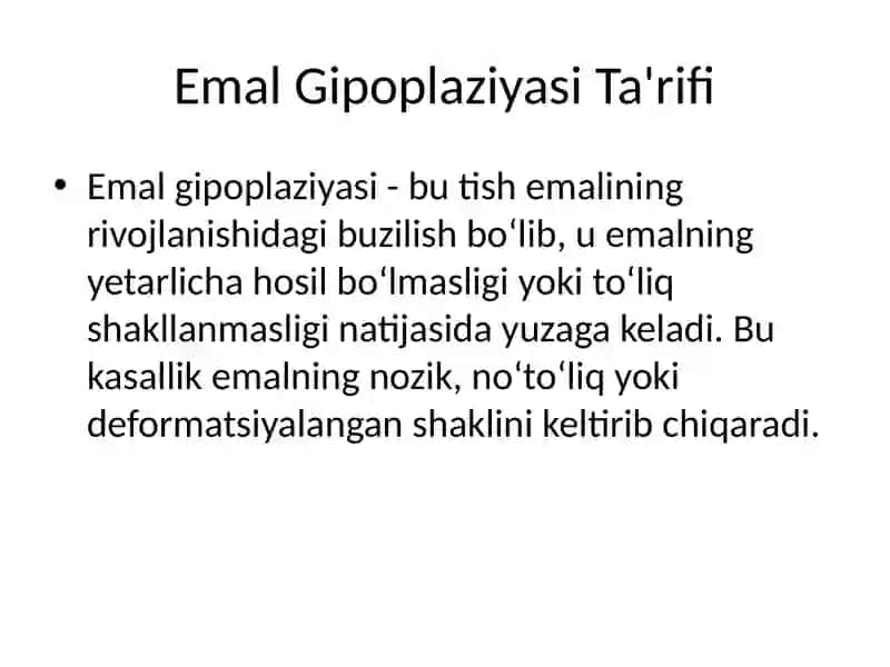 Emal Gipoplaziyasi 2