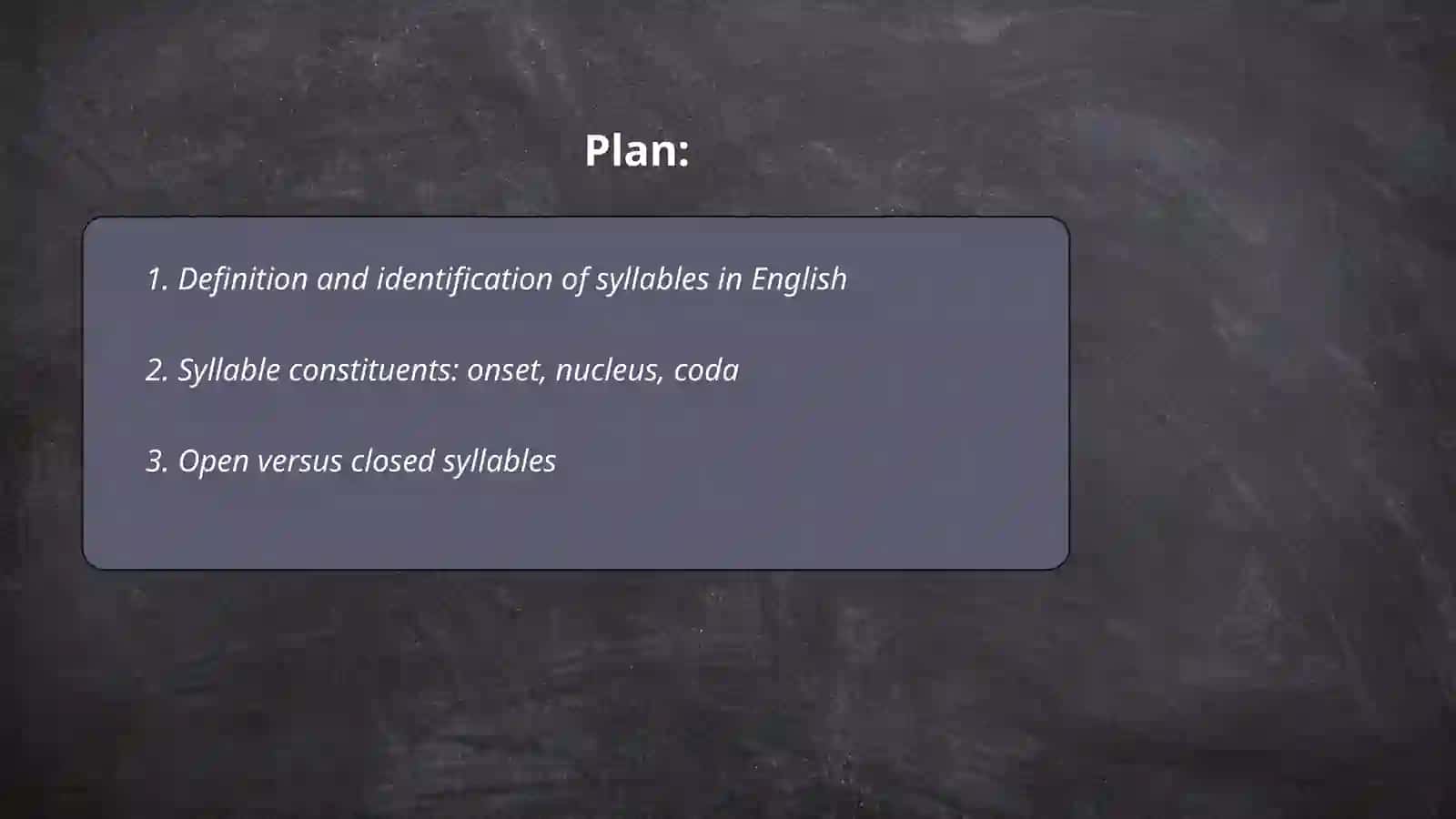 Syllabic structure of English words 2