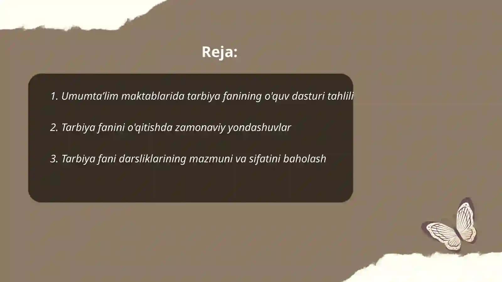 Tarbiya fani o'qitish metodlari 2