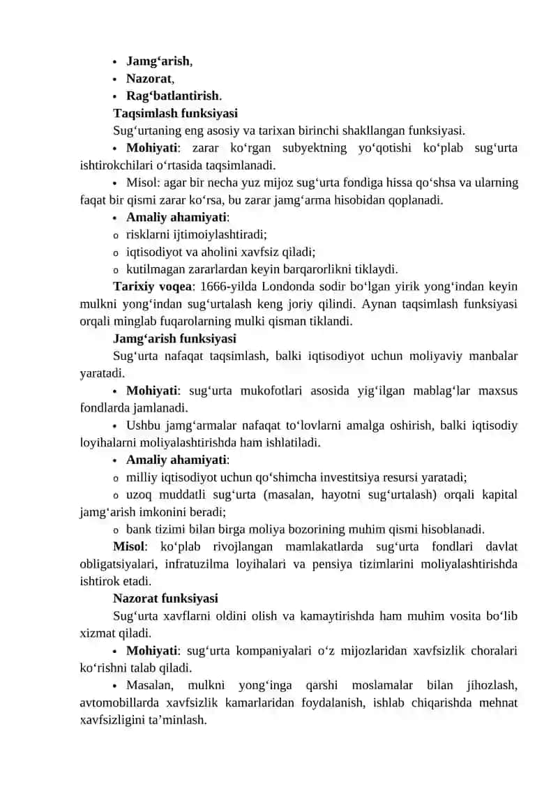 Sug‘urtaning asosiy funksiyalari 2
