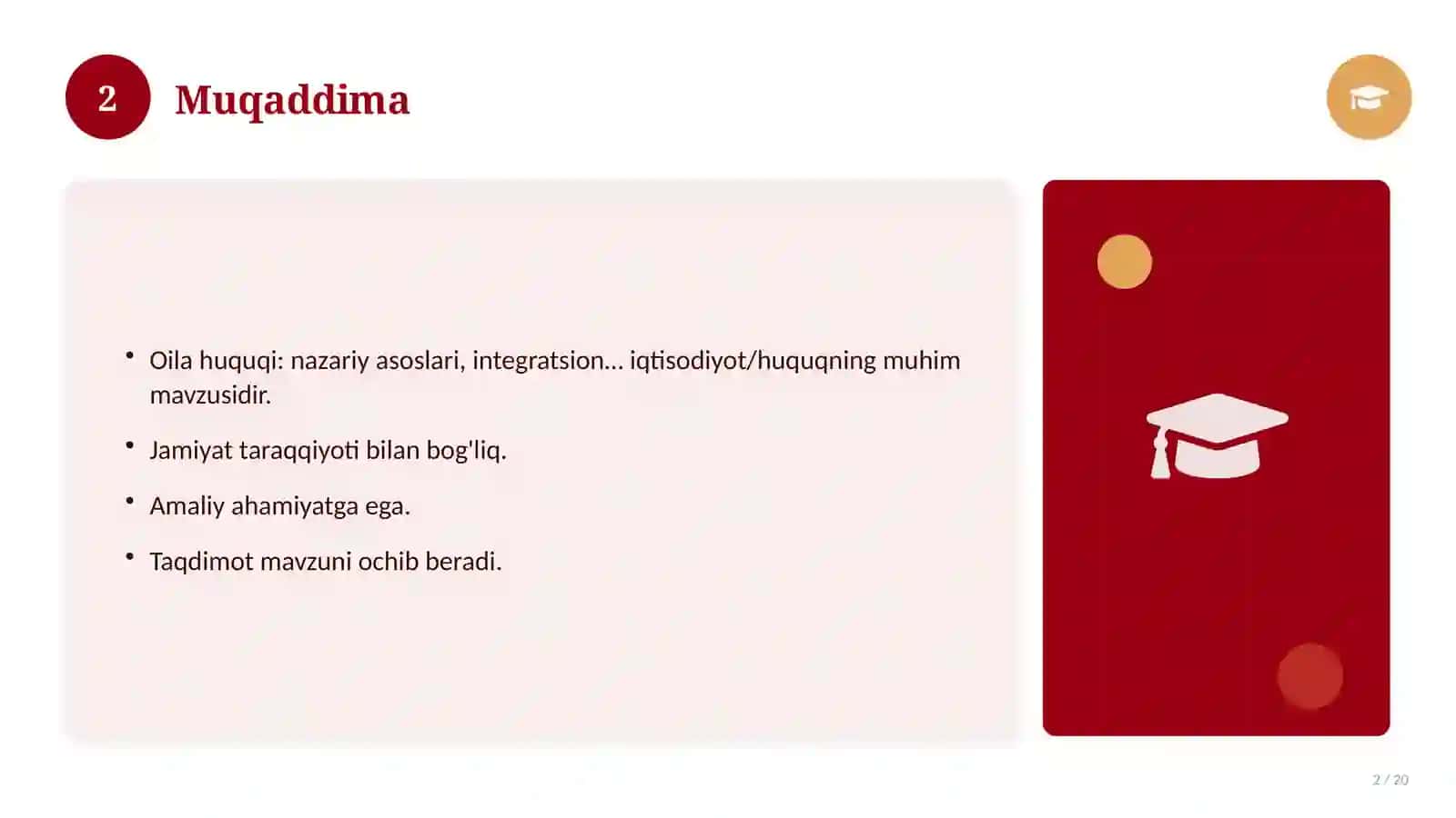 Oila huquqi: nazariy asoslari, integratsion yondashuvda (Kurs ishi) 2