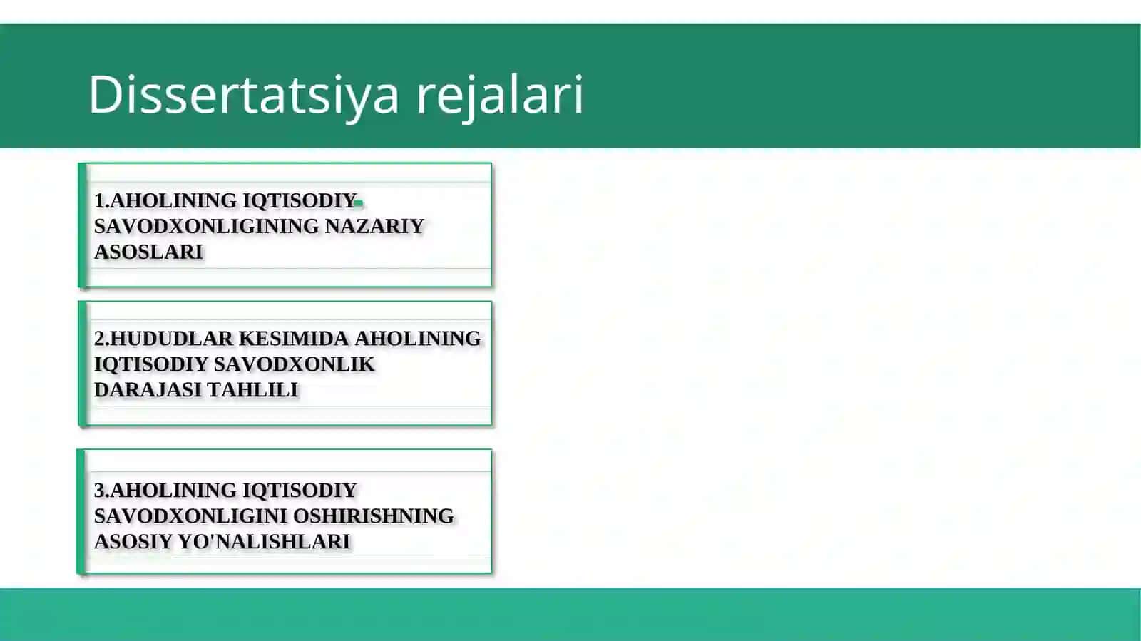 IQTISODIY SAVODXONLIGINING OSHIRISHI 2