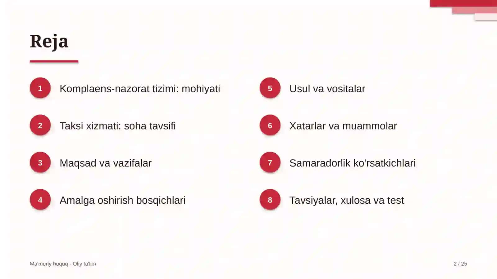 taksi xizmatida komplaens nazorat tizimi 6367 2