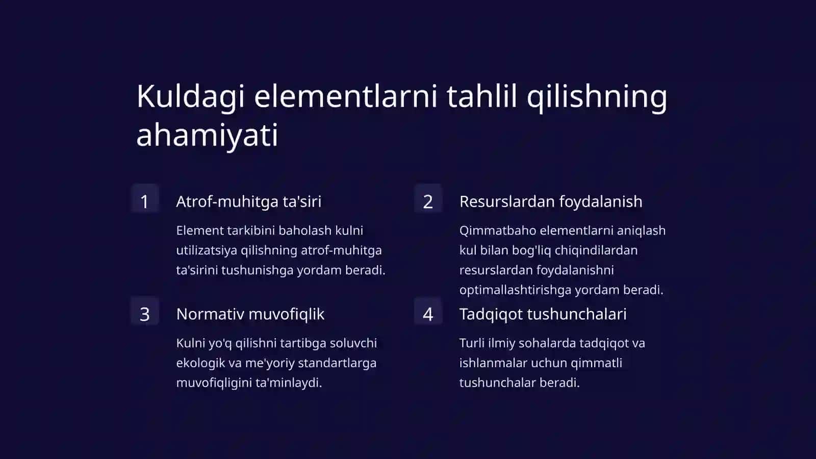 Kuldagi elementlarning mikrokimyoviy tahlili 2