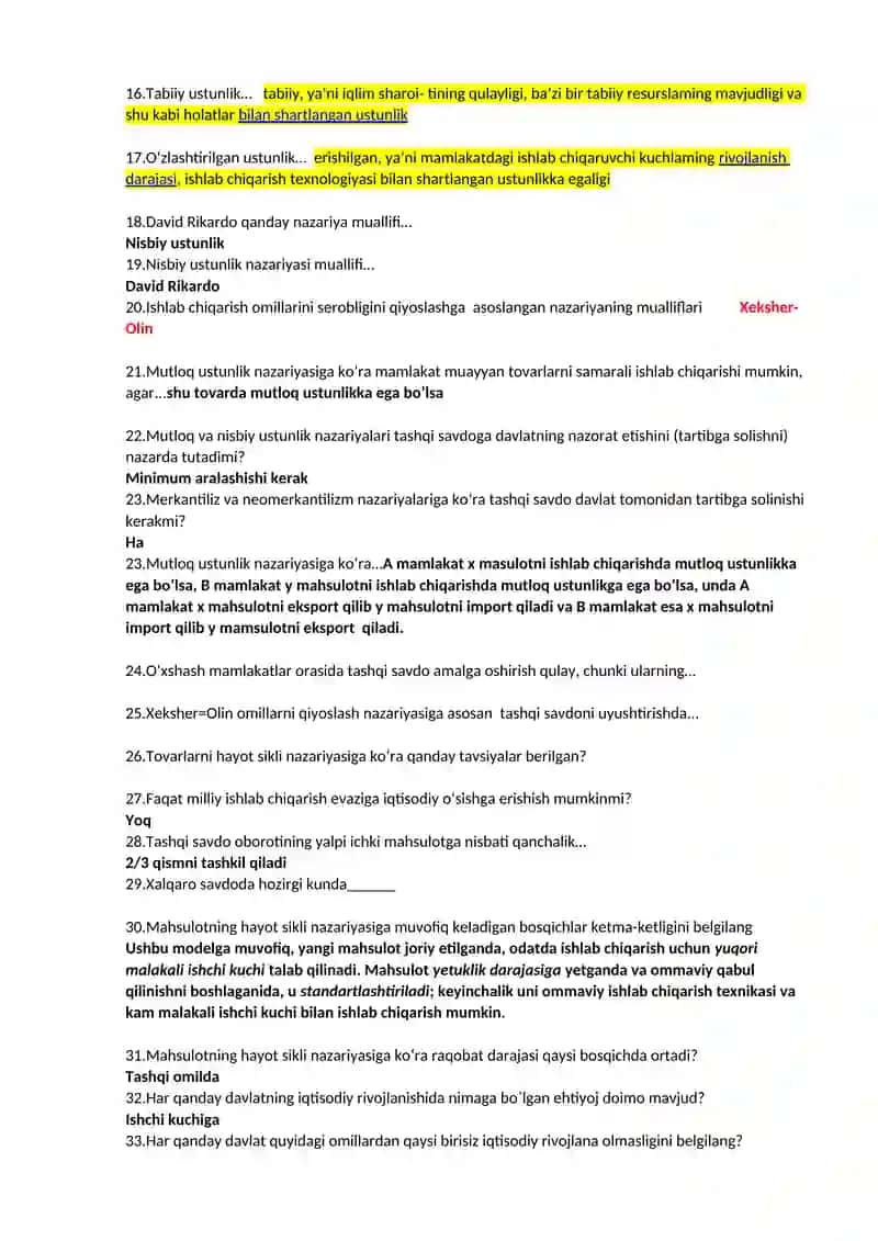 International Economic Relations 2