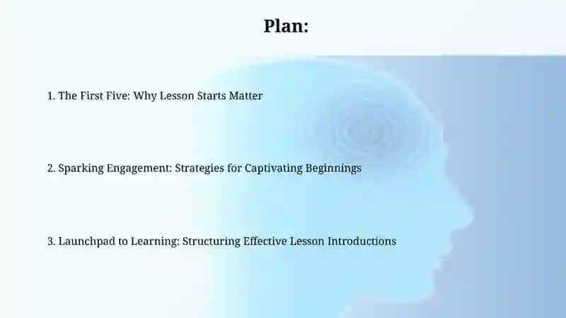 Way of starting lessons 2