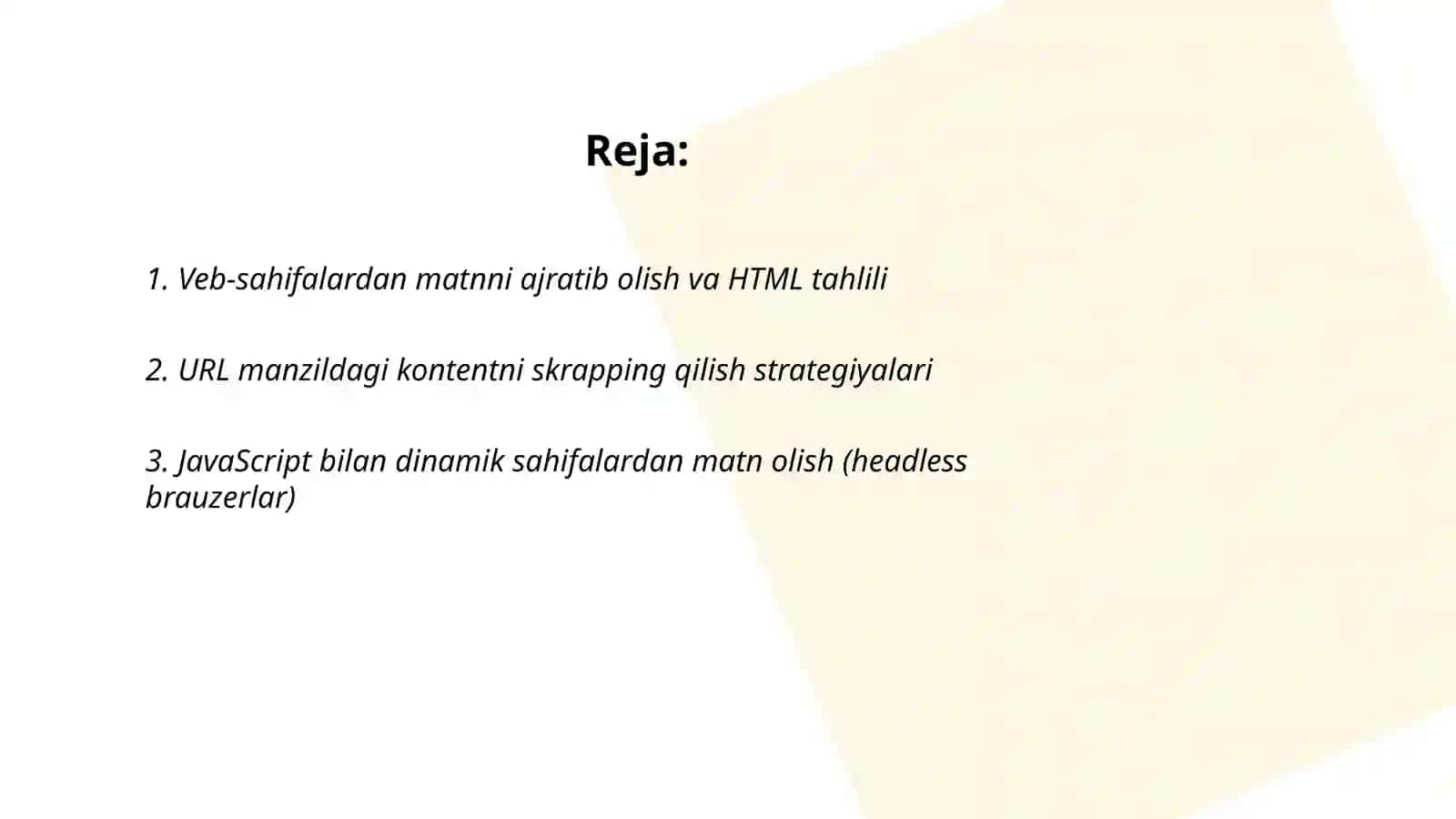 Axborotlarni filtrlash.Web sahifa, web-sayt, URL manzilidagi matnlarni saqlash 2