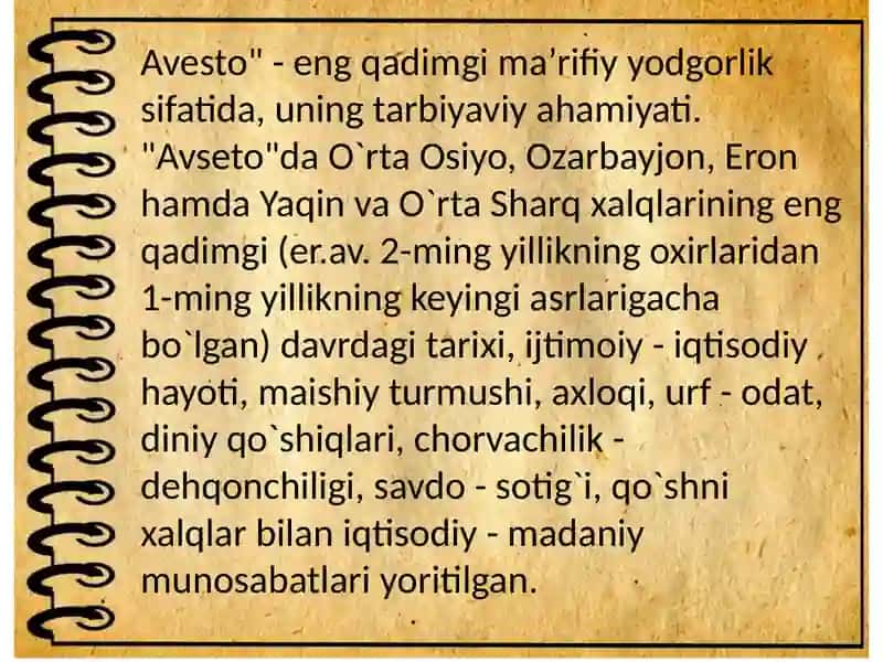 Avestoqadimgiyozmama'rifiyyodgorlik 2