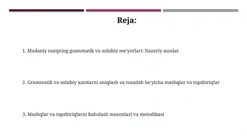 Madaniy nutqning grammatik va uslubiy me'yorlari 2
