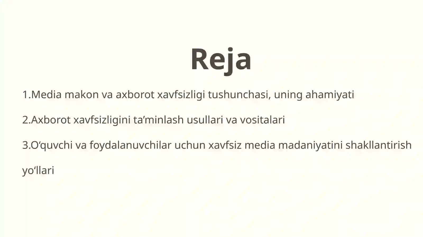 Media makonda axborot xavfsizligi 2