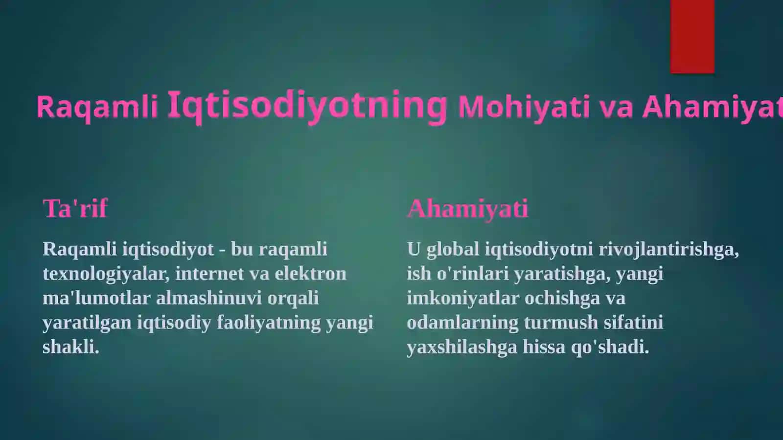 Raqamli Iqtisodiyot: Asoslari va Kelajagi 2