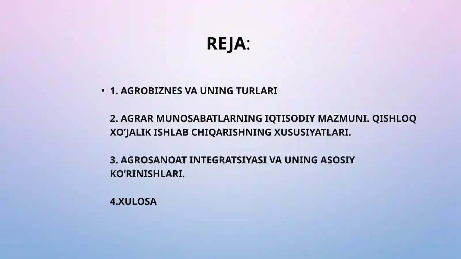 Agro biznes va uning turlari 2