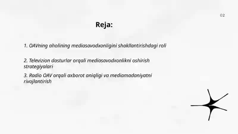 OAV aholining mediasavodxonligini oshiruvchi vosita sifatida 2