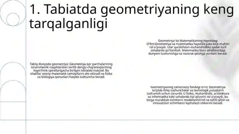 Geometriya Va Matematikaning Hayotdagi O'Rni 2