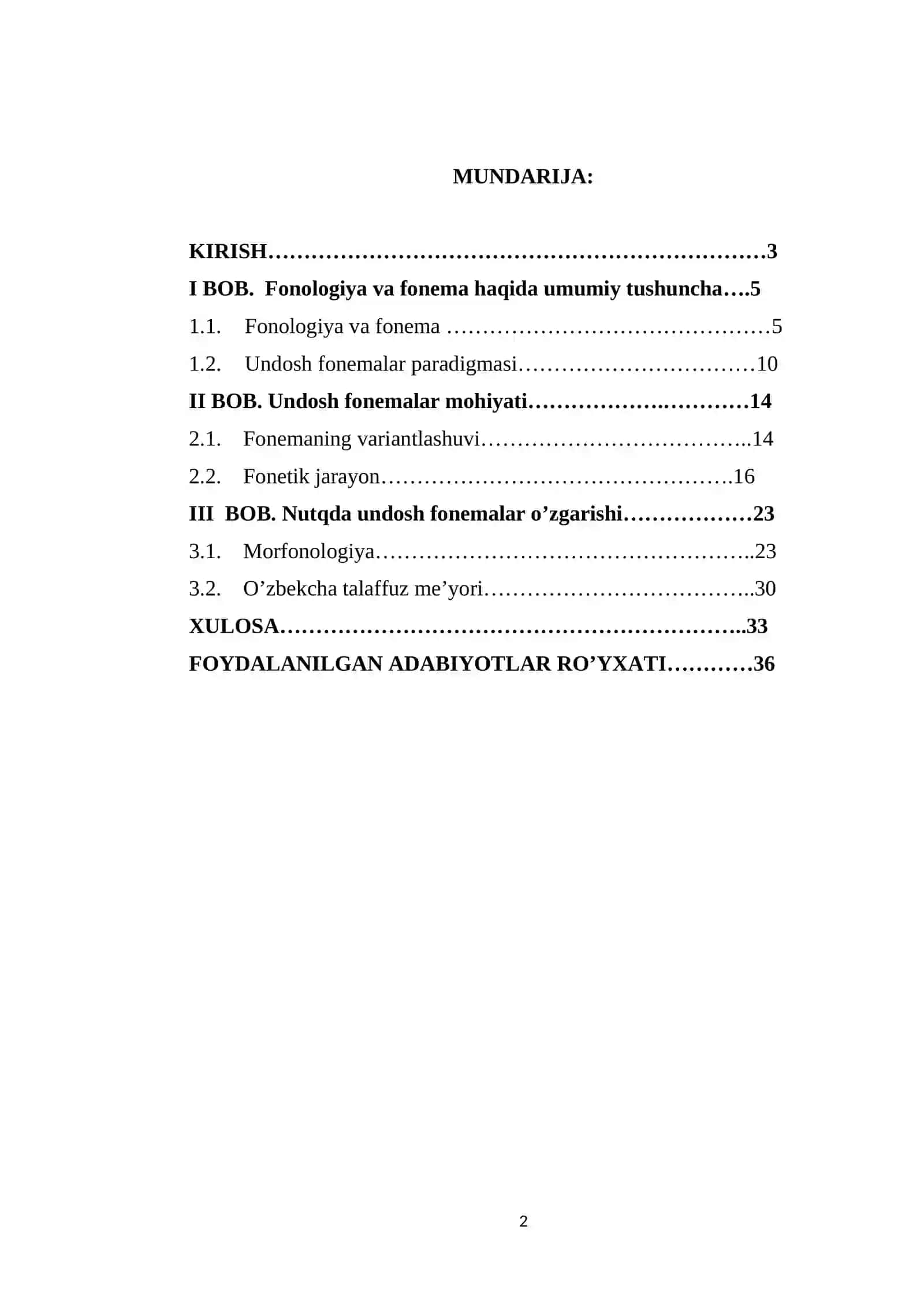 Nutqda undosh fonemalar mohiyatining o’zgarishi KURS ISHI 2