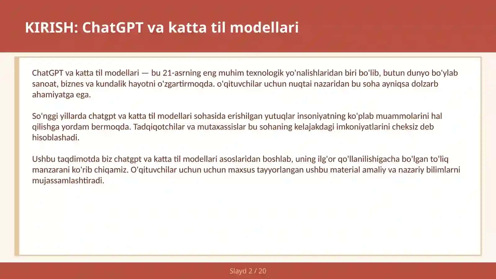 ChatGPT VA KATTA TIL MODELLARI 2