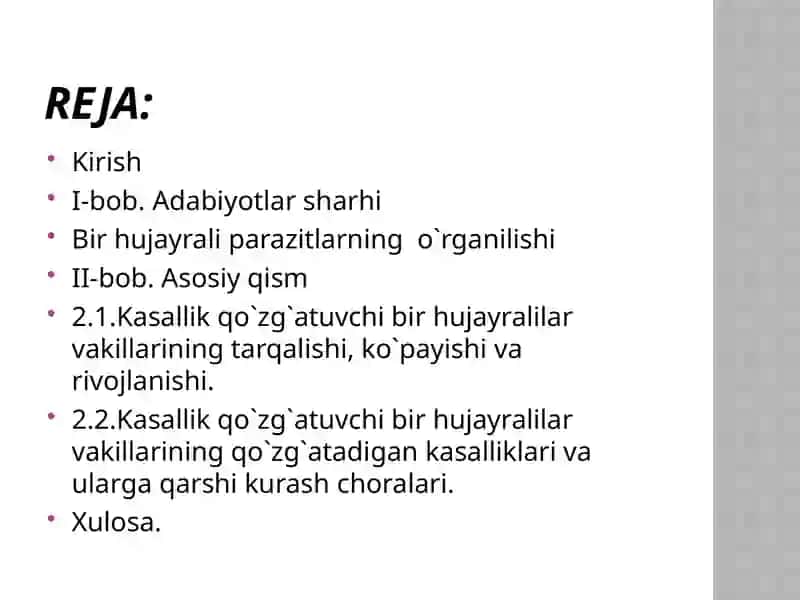 Kasallik qo`zg`atuvchi bir hujayralilar 2