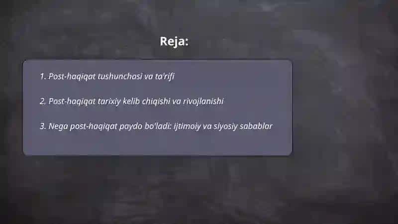 Post-haqiqat tushunchasi va ta'rifi 2