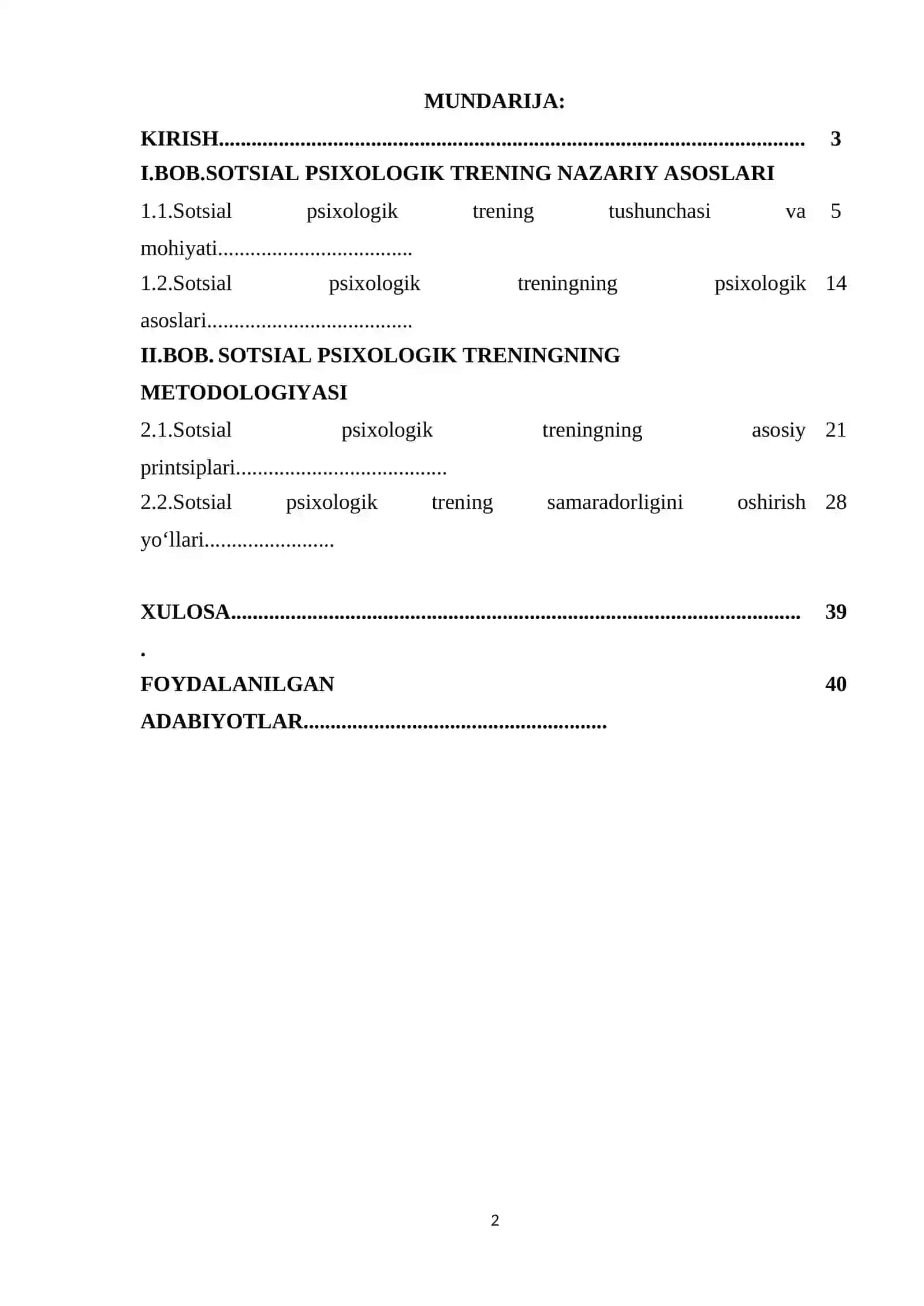 SOTSIAL PSIXOLOGIK TRENING 2