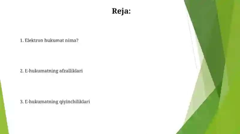 Davlatni elektron usulda boshqarish 2