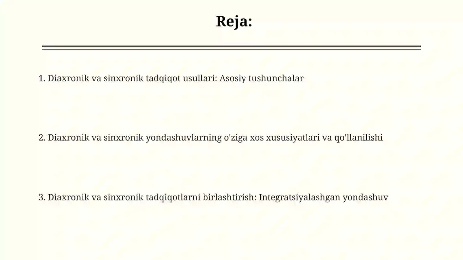 Diaxron-Sinxron tadqiqot metodlari 2