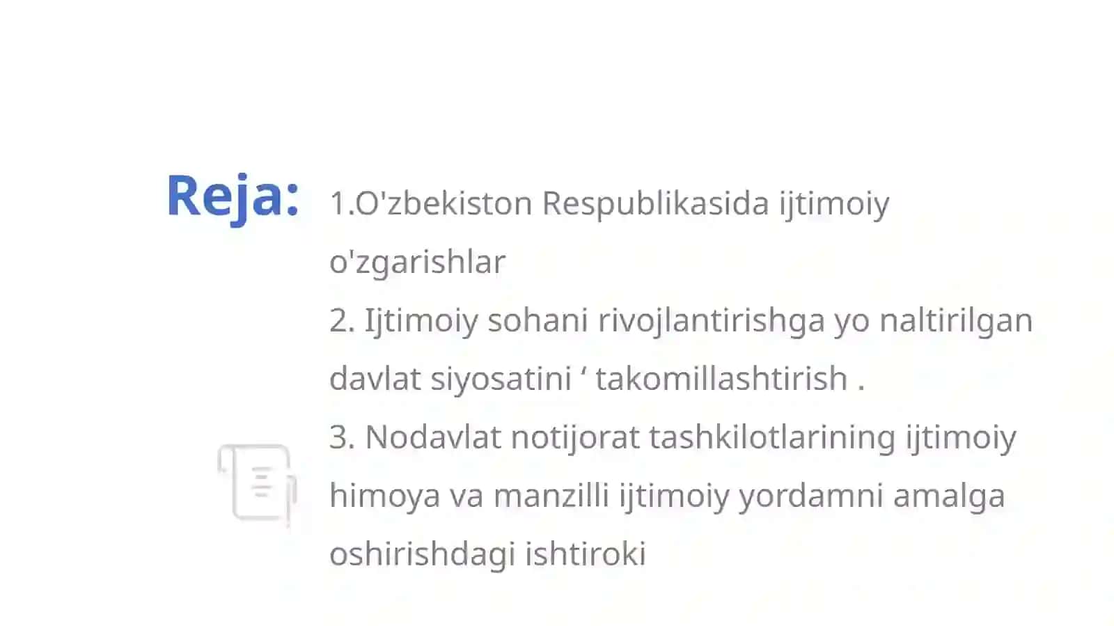 Ijtimoiy Himoya Siyosati 2